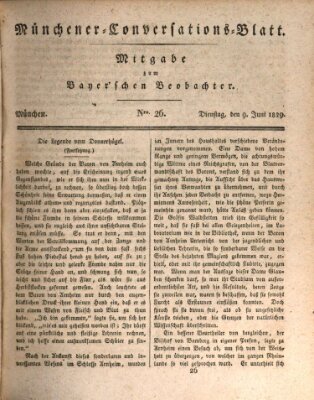 Münchener Conversations-Blatt (Bayer'scher Beobachter) Dienstag 9. Juni 1829
