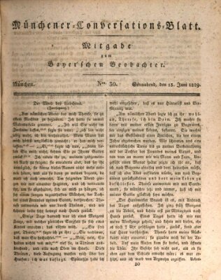 Münchener Conversations-Blatt (Bayer'scher Beobachter) Samstag 13. Juni 1829