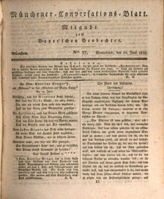 Münchener Conversations-Blatt (Bayer'scher Beobachter) Samstag 20. Juni 1829