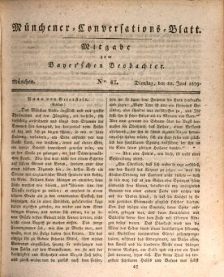 Münchener Conversations-Blatt (Bayer'scher Beobachter) Dienstag 30. Juni 1829