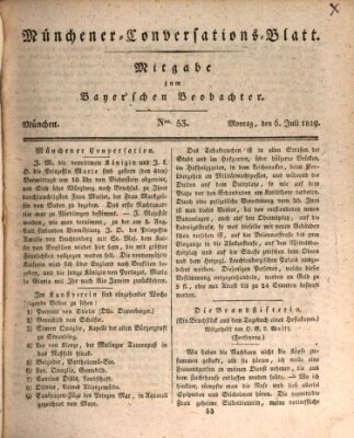 Münchener Conversations-Blatt (Bayer'scher Beobachter) Montag 6. Juli 1829