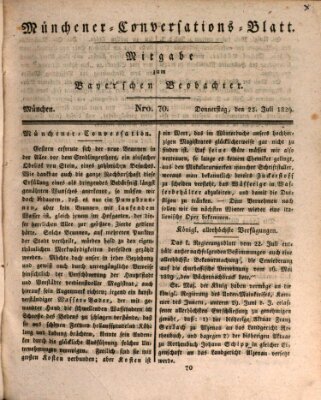 Münchener Conversations-Blatt (Bayer'scher Beobachter) Donnerstag 23. Juli 1829