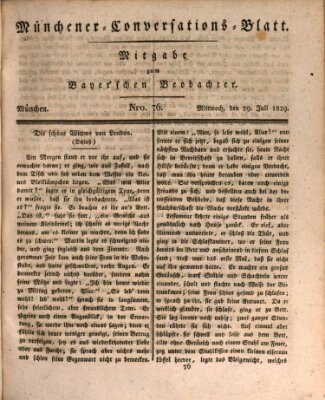 Münchener Conversations-Blatt (Bayer'scher Beobachter) Mittwoch 29. Juli 1829