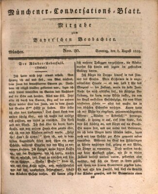 Münchener Conversations-Blatt (Bayer'scher Beobachter) Sonntag 2. August 1829