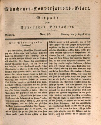 Münchener Conversations-Blatt (Bayer'scher Beobachter) Sonntag 9. August 1829