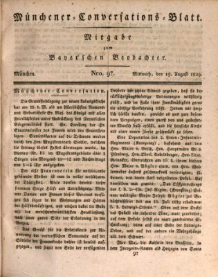 Münchener Conversations-Blatt (Bayer'scher Beobachter) Mittwoch 19. August 1829