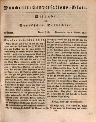 Münchener Conversations-Blatt (Bayer'scher Beobachter) Samstag 5. September 1829