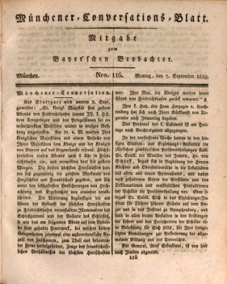 Münchener Conversations-Blatt (Bayer'scher Beobachter) Montag 7. September 1829