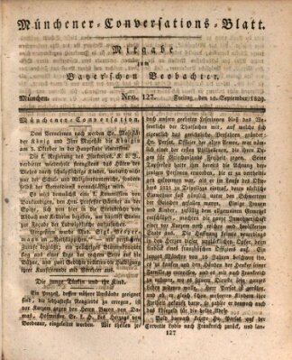 Münchener Conversations-Blatt (Bayer'scher Beobachter) Freitag 18. September 1829