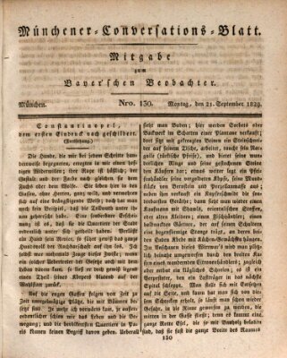 Münchener Conversations-Blatt (Bayer'scher Beobachter) Montag 21. September 1829