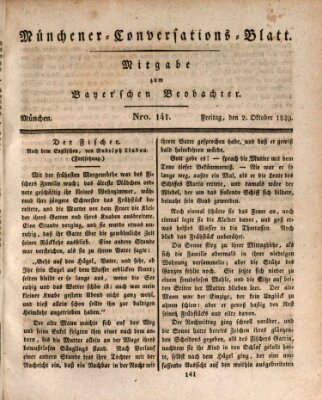 Münchener Conversations-Blatt (Bayer'scher Beobachter) Freitag 2. Oktober 1829