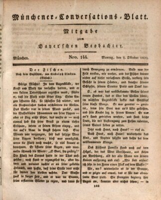 Münchener Conversations-Blatt (Bayer'scher Beobachter) Montag 5. Oktober 1829