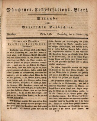 Münchener Conversations-Blatt (Bayer'scher Beobachter) Donnerstag 8. Oktober 1829