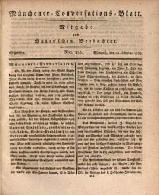 Münchener Conversations-Blatt (Bayer'scher Beobachter) Mittwoch 14. Oktober 1829