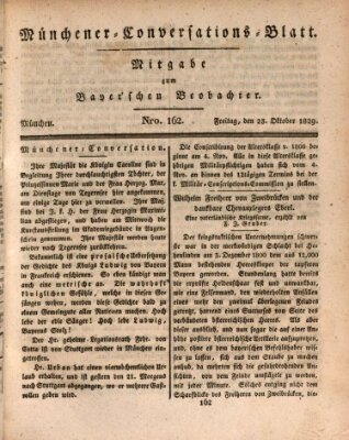 Münchener Conversations-Blatt (Bayer'scher Beobachter) Freitag 23. Oktober 1829