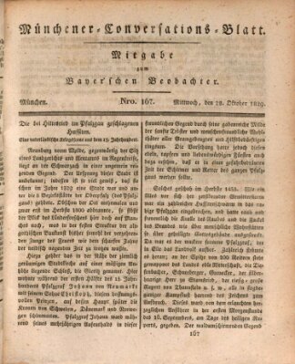 Münchener Conversations-Blatt (Bayer'scher Beobachter) Mittwoch 28. Oktober 1829