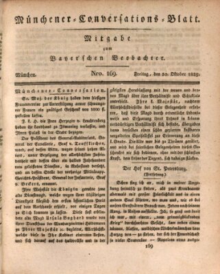 Münchener Conversations-Blatt (Bayer'scher Beobachter) Freitag 30. Oktober 1829