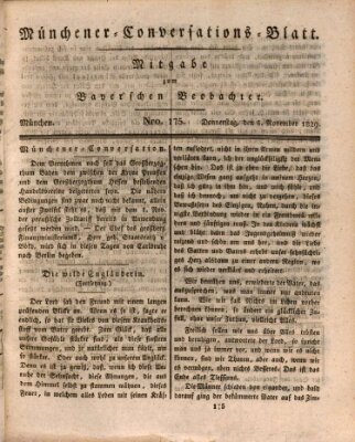 Münchener Conversations-Blatt (Bayer'scher Beobachter) Donnerstag 5. November 1829