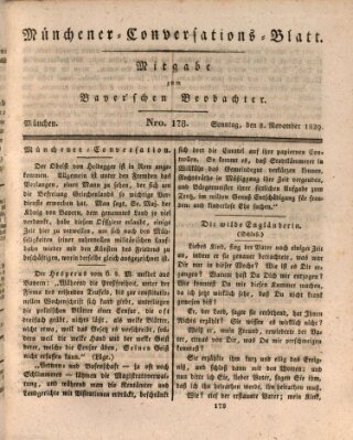 Münchener Conversations-Blatt (Bayer'scher Beobachter) Sonntag 8. November 1829