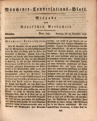 Münchener Conversations-Blatt (Bayer'scher Beobachter) Sonntag 29. November 1829