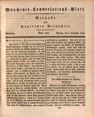 Münchener Conversations-Blatt (Bayer'scher Beobachter) Montag 7. Dezember 1829