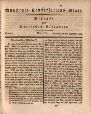 Münchener Conversations-Blatt (Bayer'scher Beobachter) Mittwoch 16. Dezember 1829