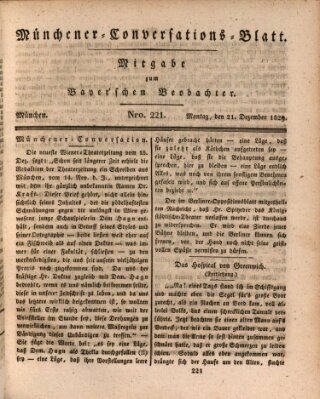 Münchener Conversations-Blatt (Bayer'scher Beobachter) Montag 21. Dezember 1829