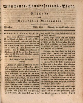 Münchener Conversations-Blatt (Bayer'scher Beobachter) Mittwoch 23. Dezember 1829