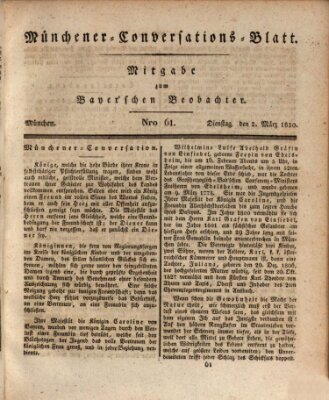 Münchener Conversations-Blatt (Bayer'scher Beobachter) Dienstag 2. März 1830