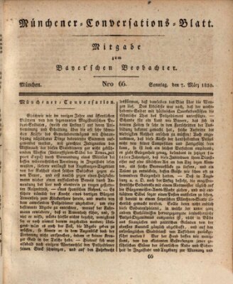 Münchener Conversations-Blatt (Bayer'scher Beobachter) Sonntag 7. März 1830