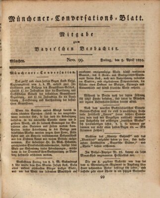 Münchener Conversations-Blatt (Bayer'scher Beobachter) Freitag 9. April 1830