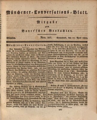 Münchener Conversations-Blatt (Bayer'scher Beobachter) Samstag 17. April 1830