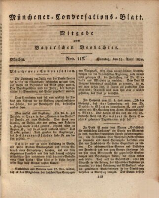 Münchener Conversations-Blatt (Bayer'scher Beobachter) Sonntag 25. April 1830