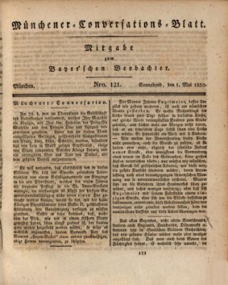 Münchener Conversations-Blatt (Bayer'scher Beobachter) Samstag 1. Mai 1830