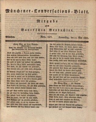 Münchener Conversations-Blatt (Bayer'scher Beobachter) Donnerstag 27. Mai 1830