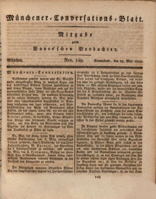 Münchener Conversations-Blatt (Bayer'scher Beobachter) Samstag 29. Mai 1830