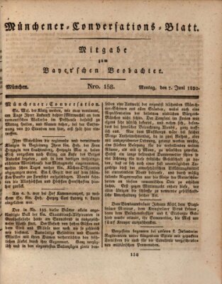 Münchener Conversations-Blatt (Bayer'scher Beobachter) Montag 7. Juni 1830