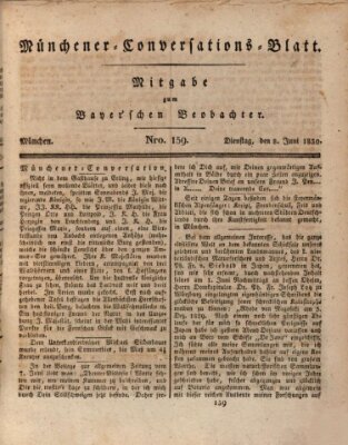 Münchener Conversations-Blatt (Bayer'scher Beobachter) Dienstag 8. Juni 1830