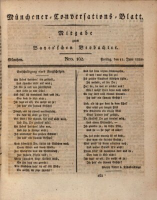 Münchener Conversations-Blatt (Bayer'scher Beobachter) Freitag 11. Juni 1830