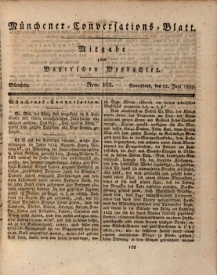 Münchener Conversations-Blatt (Bayer'scher Beobachter) Samstag 12. Juni 1830