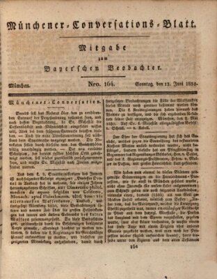 Münchener Conversations-Blatt (Bayer'scher Beobachter) Sonntag 13. Juni 1830