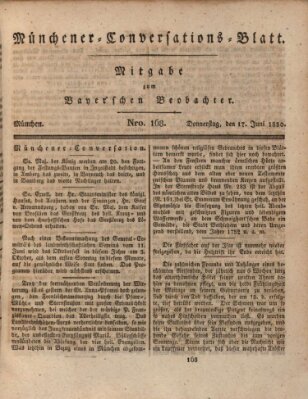 Münchener Conversations-Blatt (Bayer'scher Beobachter) Donnerstag 17. Juni 1830