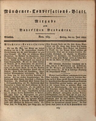 Münchener Conversations-Blatt (Bayer'scher Beobachter) Freitag 18. Juni 1830