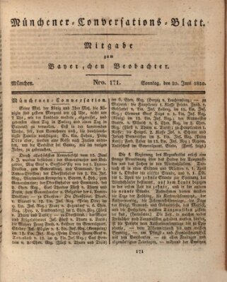 Münchener Conversations-Blatt (Bayer'scher Beobachter) Sonntag 20. Juni 1830