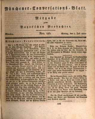 Münchener Conversations-Blatt (Bayer'scher Beobachter) Montag 5. Juli 1830