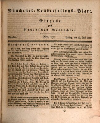 Münchener Conversations-Blatt (Bayer'scher Beobachter) Freitag 16. Juli 1830