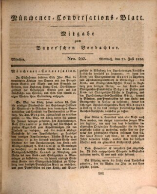 Münchener Conversations-Blatt (Bayer'scher Beobachter) Mittwoch 21. Juli 1830