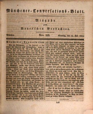 Münchener Conversations-Blatt (Bayer'scher Beobachter) Sonntag 25. Juli 1830