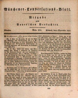 Münchener Conversations-Blatt (Bayer'scher Beobachter) Mittwoch 8. September 1830