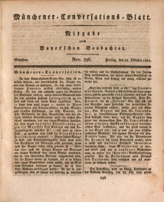 Münchener Conversations-Blatt (Bayer'scher Beobachter) Samstag 23. Oktober 1830